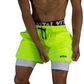 Conjunto de Short + Licra corta Verde Neon