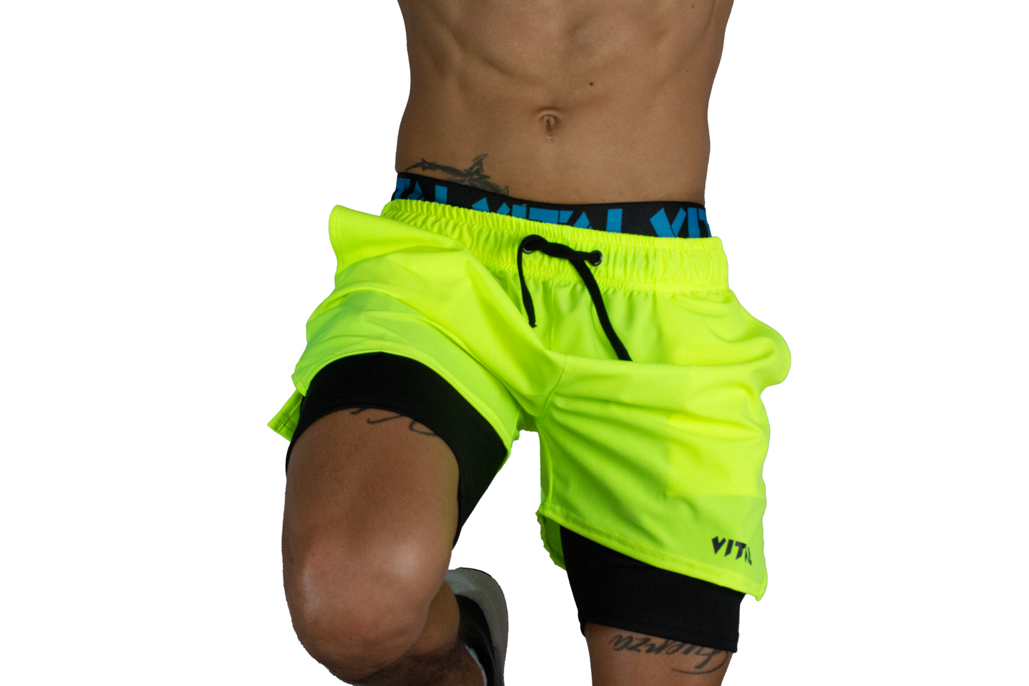 Conjunto de Short + Licra corta Verde Neon