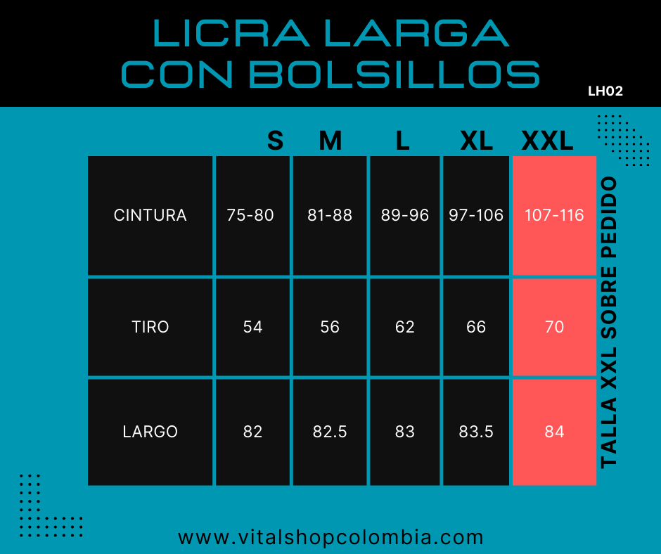 Licra Larga con bolsillos